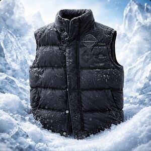 Lesmills Down Puffer Vest Mens Sz Small EUC
